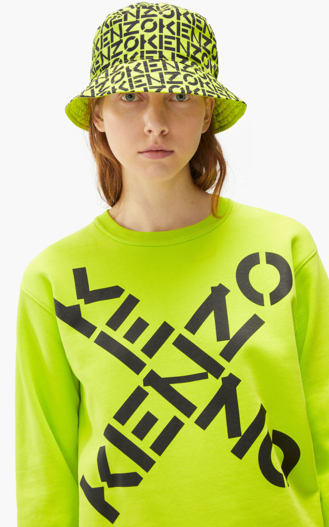 Sudadera Kenzo Sport Big X Mujer Verde Claro - SKU.6867779